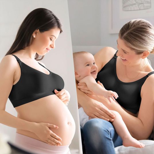Medela Reggiseno Ultimate BodyFit per gravidanza e allattamento - Nero - Taglia S
