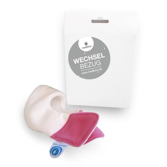 Medibino Ersatzbezug für Kopfstütze / Babykissen gegen Kopfverformung - Tencel - Rosa
