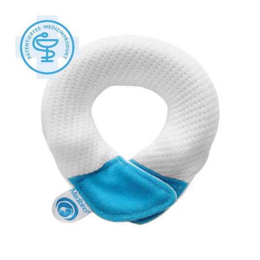 Medibino Cuscino per poggiatesta/neonato contro la deformazione della testa - Tencel - Blu