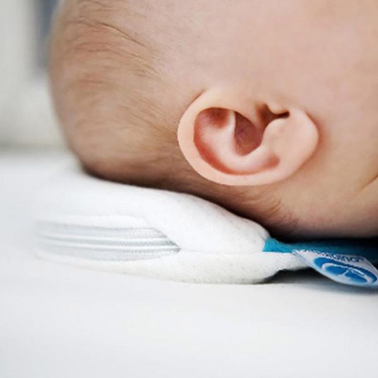 Medibino Cuscino per poggiatesta/neonato contro la deformazione della testa - Tencel - Blu