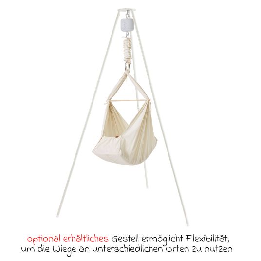 Membantu Spring cradle for twins Basic from 5 kg to 15 kg per child with organic cotton incl. mattress - natural