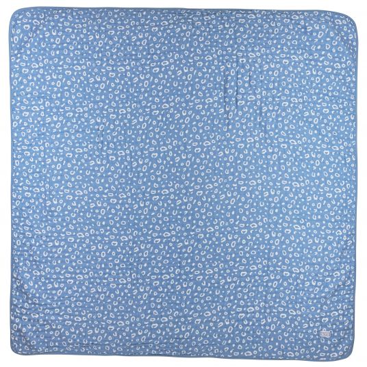 Meyco Baby blanket / cuddly blanket / multifunctional scarf with reversible function 120 x 120 cm - Bubbles Denim