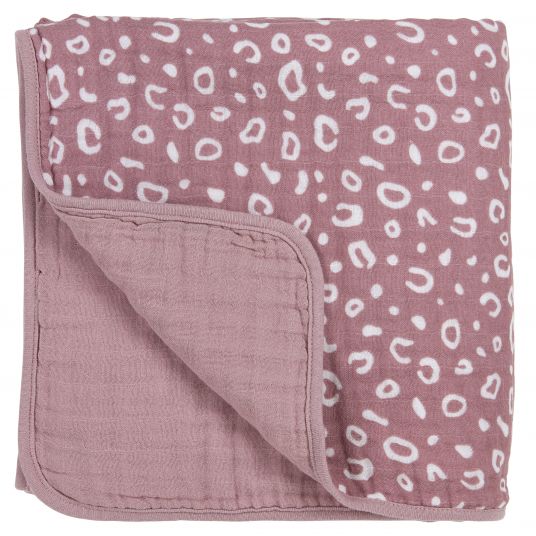 Meyco Baby blanket / cuddle blanket / multifunctional scarf with reversible function 120 x 120 cm - Bubbles Lilac
