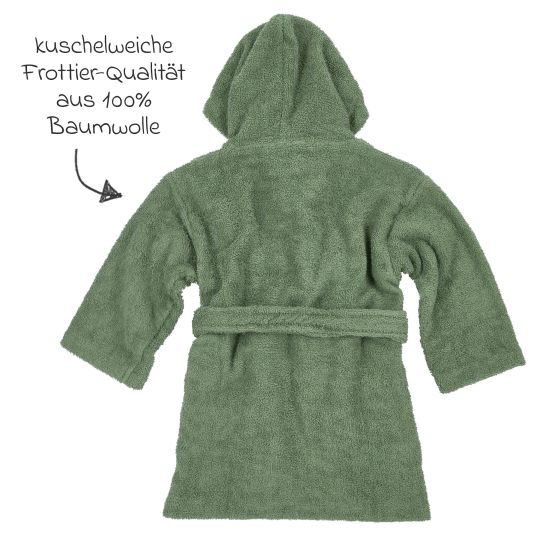 Meyco Bathrobe terry cloth - Forest Green - Size 86/92