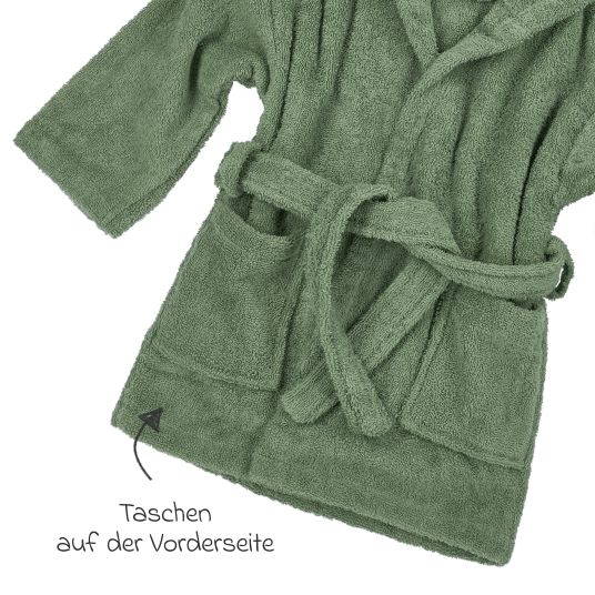 Meyco Bathrobe terry cloth - Forest Green - Size 86/92