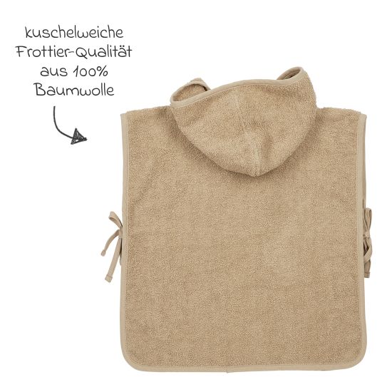 Meyco Badeponcho Frottee 1 - 3 Jahre - Sand