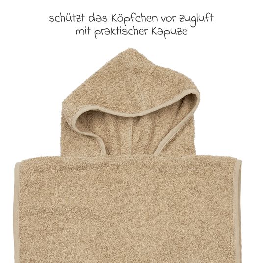 Meyco Badeponcho Frottee 1 - 3 Jahre - Sand