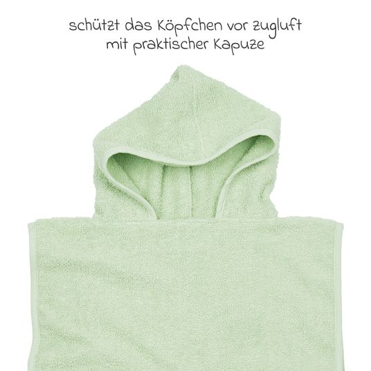 Meyco Badeponcho Frottee 1 - 3 Jahre - Soft Green