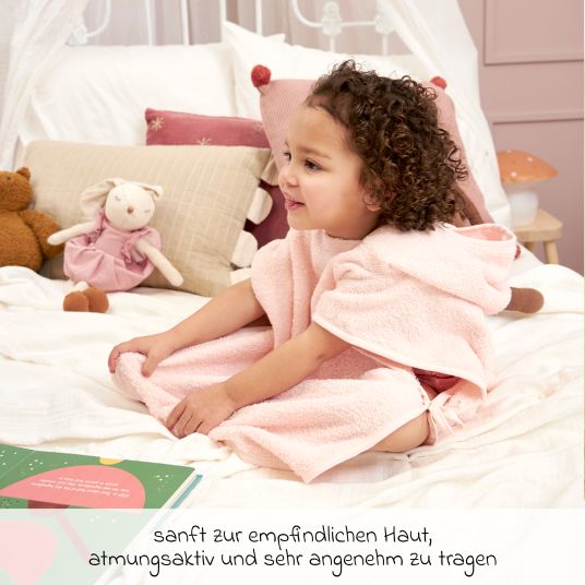 Meyco Badeponcho Frottee 1 - 3 Jahre - Soft Pink