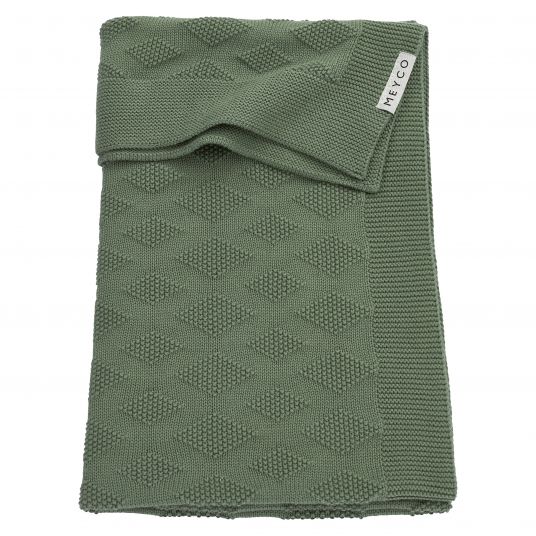 Meyco Cotton blanket 75 x 100 cm - Diamond - Forest Green