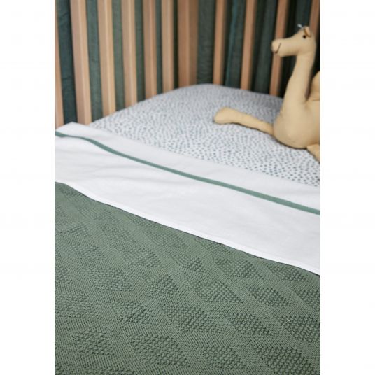 Meyco Cotton blanket 75 x 100 cm - Diamond - Forest Green