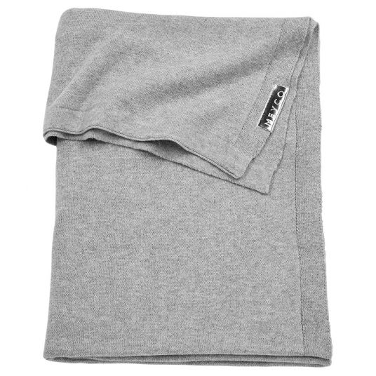 Meyco Cotton blanket 75 x 100 cm - Knit Basic - Grey
