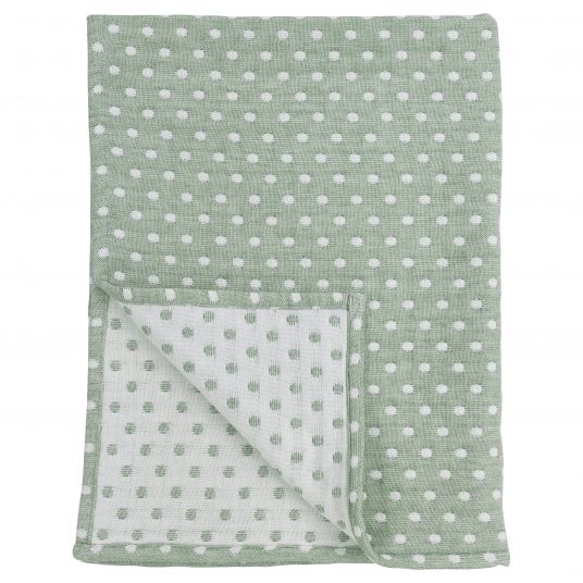 Meyco Cotton blanket 75 x 100 cm - Little Dots - Forest Green