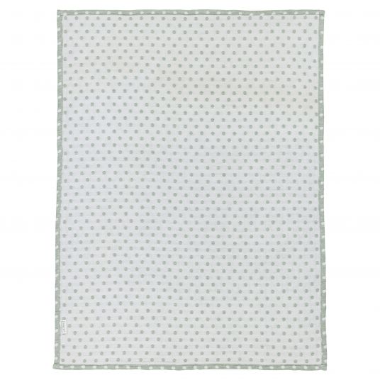 Meyco Cotton blanket 75 x 100 cm - Little Dots - Forest Green