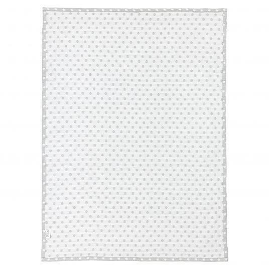 Meyco Cotton blanket 75 x 100 cm - Little Dots - Gray Melange