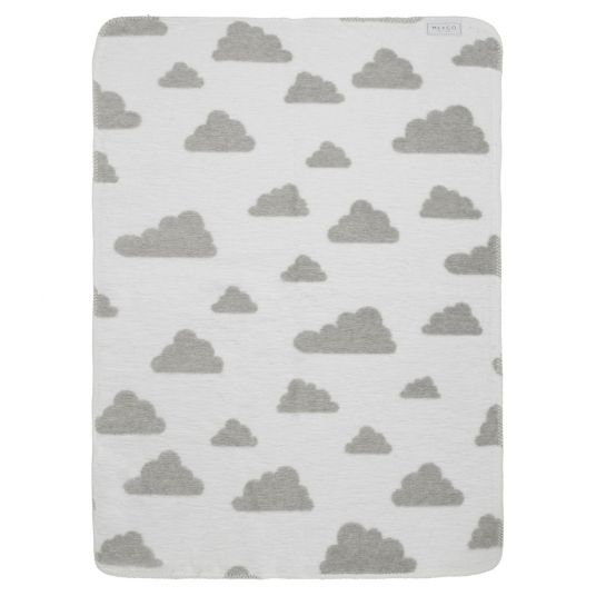 Meyco Baumwoll-Decke 75 x 100 cm - Wolken - Grau
