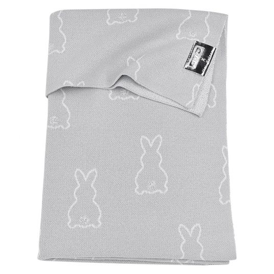 Meyco Cotton blanket X Mrs. Keizer 75 x 100 cm - Rabbits - Silver