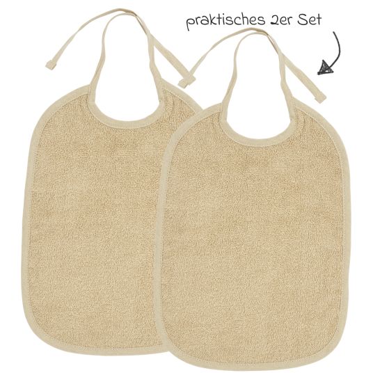 Meyco Binde-Lätzchen 2er Pack - Sand
