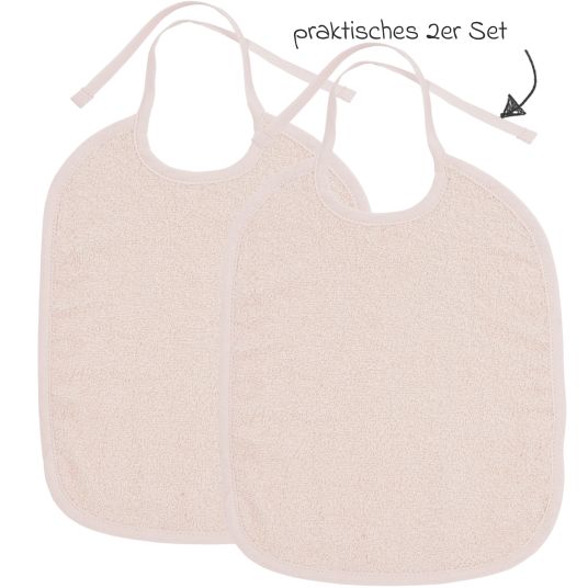 Meyco Binde-Lätzchen 2er Pack - Soft Pink