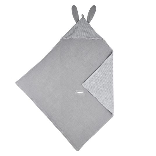 Meyco Envelope blanket X Mrs. Keizer 90 x 90 cm - Rabbits - Silver