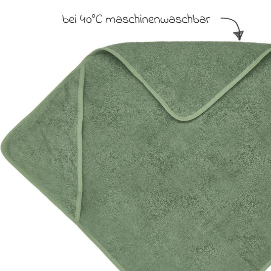 Meyco Asciugamano da bagno con cappuccio 75 x 75 cm - Verde Foresta