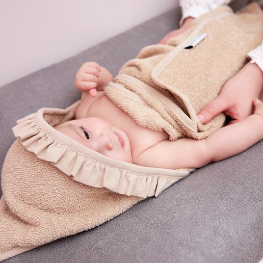 Meyco Asciugamano con cappuccio 80 x 80 cm - Macchie - Sabbia