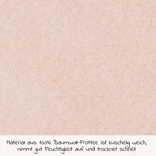 Meyco Asciugamano con cappuccio 80 x 80 cm - Macchie - Rosa tenue