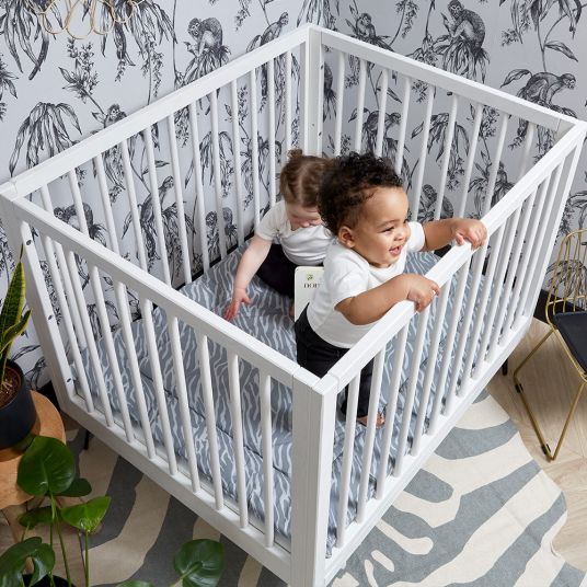 Meyco Toddler blanket & playpen pad 80 x 100 cm - Zebra - Grey