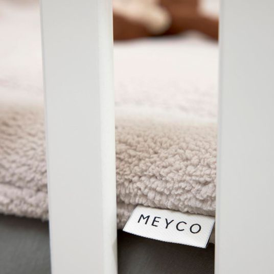 Meyco Crawling blanket / playpen insert Teddy 80 x 100 cm - Greige