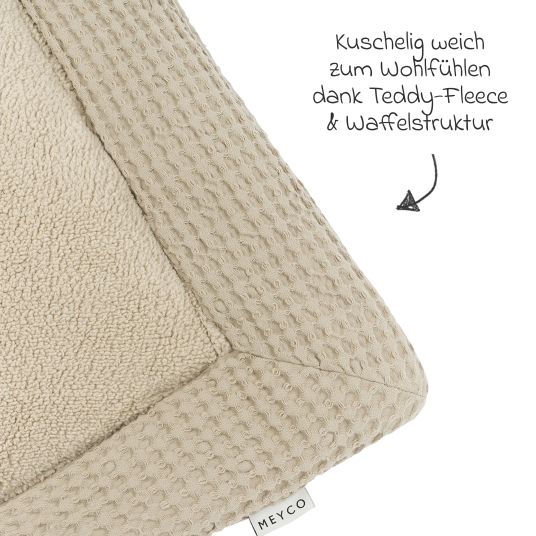 Meyco Krabbeldecke / Laufgittereinlage Teddy 80 x 100 cm - Waffel - Sand