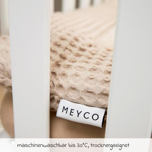 Meyco Crawling blanket / playpen insert Teddy 80 x 100 cm - Waffle - Sand