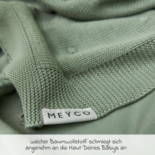 Meyco Kuscheldecke 75 x 100 cm - Mini Knots - Forest Green