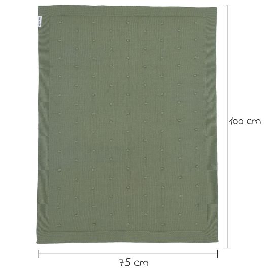 Meyco Cuddly blanket 75 x 100 cm - Mini Knots - Forest Green