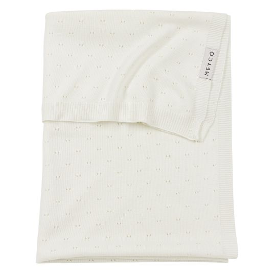 Meyco Kuscheldecke Bambus 75 x 100 cm - Ajour - Offwhite