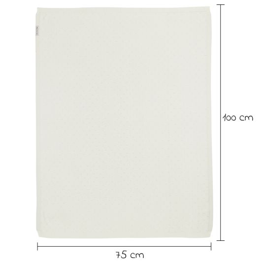 Meyco Coperta coccolosa in bambù 75 x 100 cm - Ajour - Bianco sporco