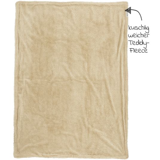 Meyco Cuddly blanket cotton - Teddy - Mix 75 x 100 cm - Mini Knots - Sand