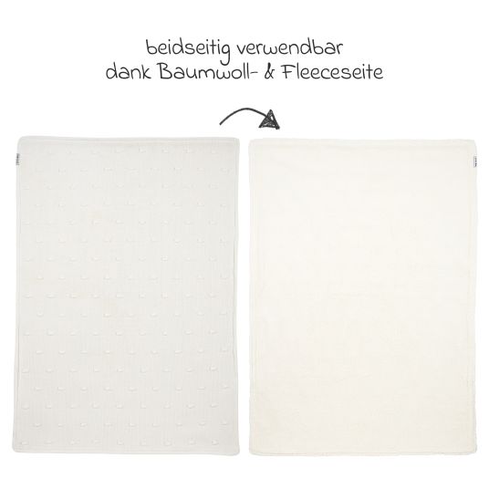 Meyco Kuscheldecke Teddy 75 x 100 cm - Knots - Offwhite