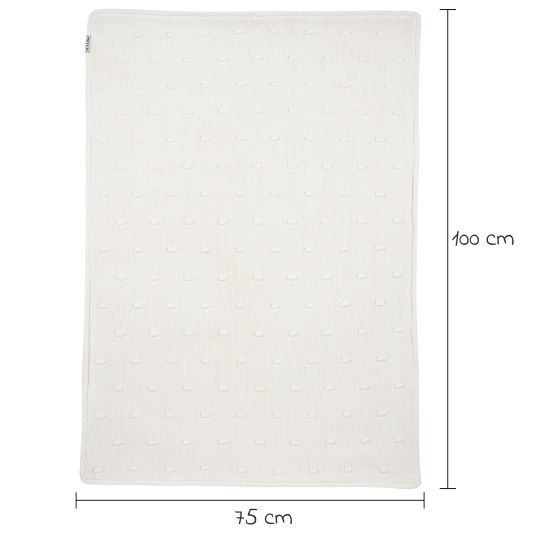 Meyco Teddy cuddly blanket 75 x 100 cm - Knots - Offwhite