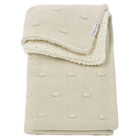 Meyco Teddy cuddly blanket 75 x 100 cm - Knots - Soft Sand