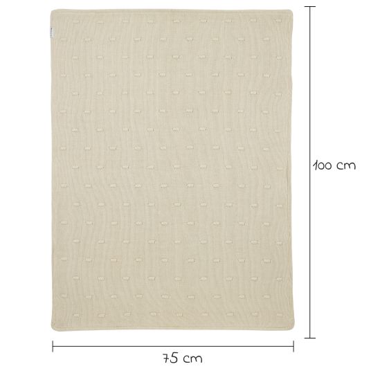 Meyco Kuscheldecke Teddy 75 x 100 cm - Knots - Soft Sand