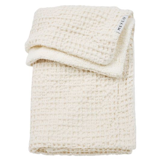 Meyco Teddy cuddly blanket 75 x 100 cm - Waffle - Nature