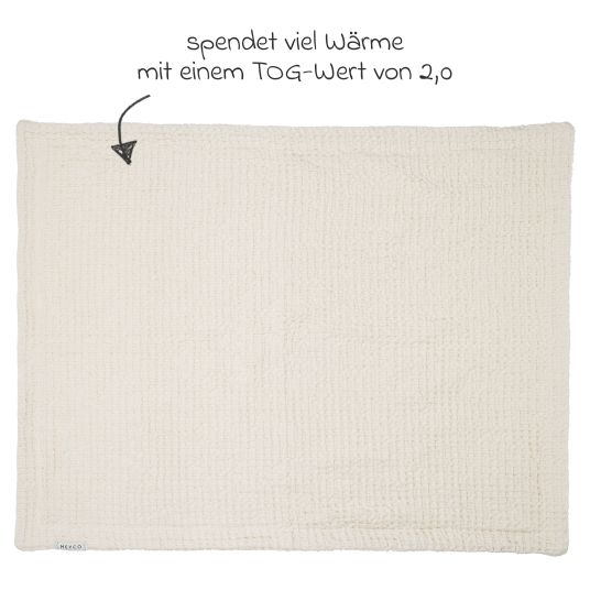 Meyco Coperta Teddy 75 x 100 cm - Waffle - Natura