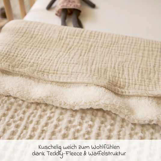 Meyco Coperta Teddy 75 x 100 cm - Waffle - Natura