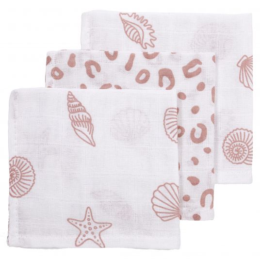 Meyco Gauze cloth / washcloth - Pack of 3 30 x 30 cm - Shells Lilac