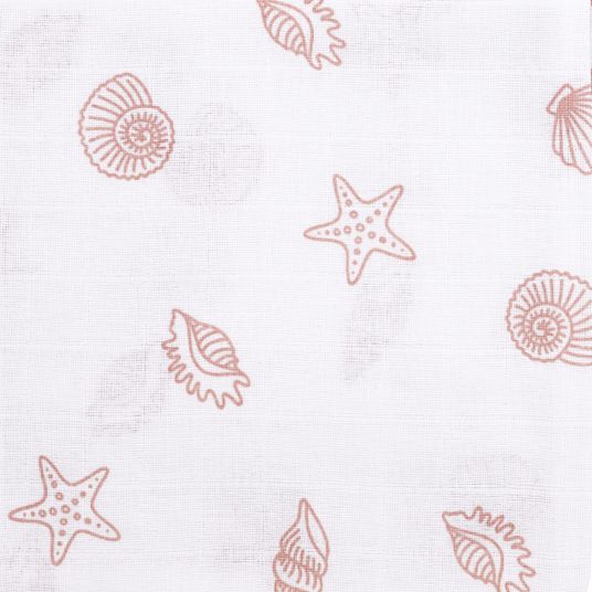 Meyco Gauze diaper / muslin cloth / puck cloth - Swaddle - Pack of 2 120 x 120 cm - Shells Lilac