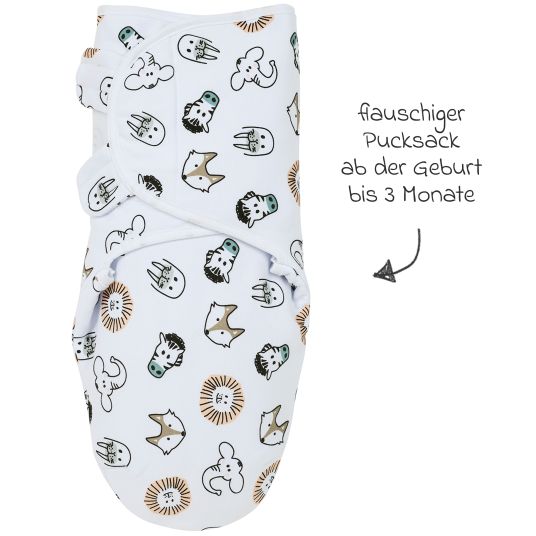 Meyco Pucksack wattiert - Animals - Gr. 0-3 Monate