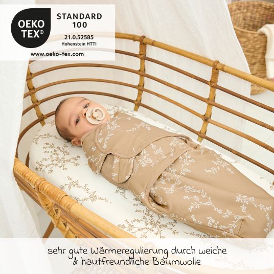 Meyco Pucksack padded - Branches - Sand - Size 0-3 months