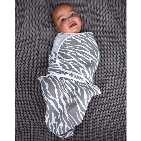Meyco Pucksack - Zebra - Grey - Size 0 - 3 months