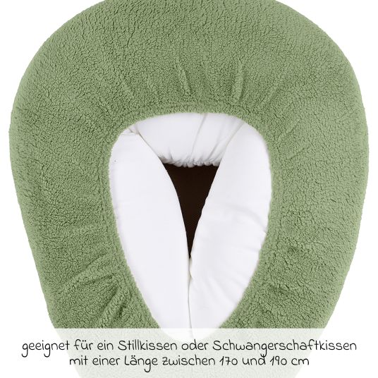 Meyco Relaxbezug für Stillkissen 180 cm - Teddy - Olive Green