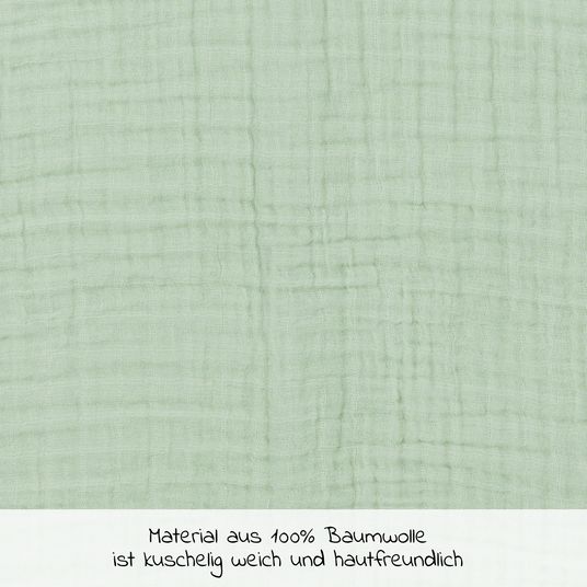 Meyco Sommerschlafsack Musselin - Soft Green - Gr. 60